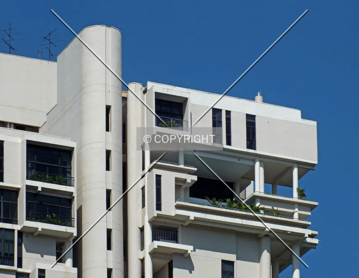 View of the southwestern penthouse as seen from Jalan Arnap