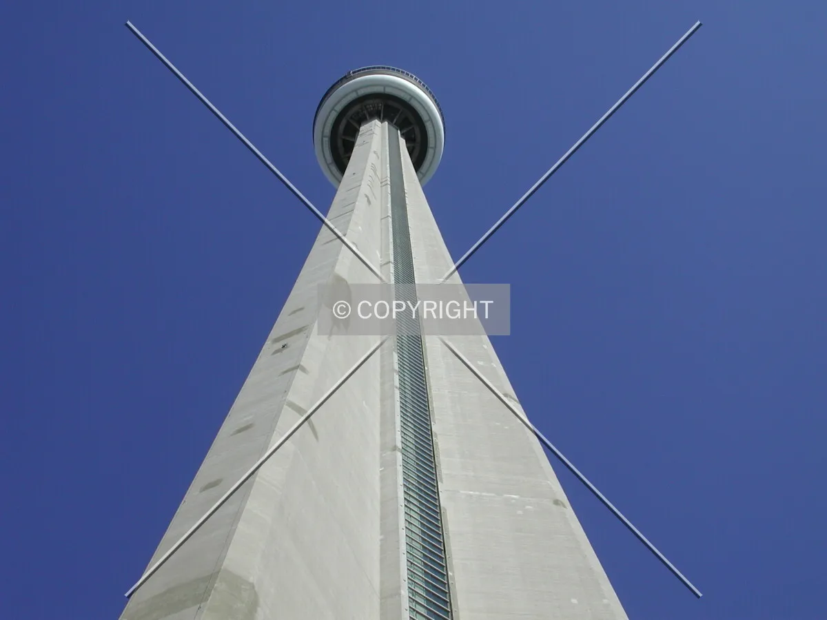 Looking up at the entire structure from the base