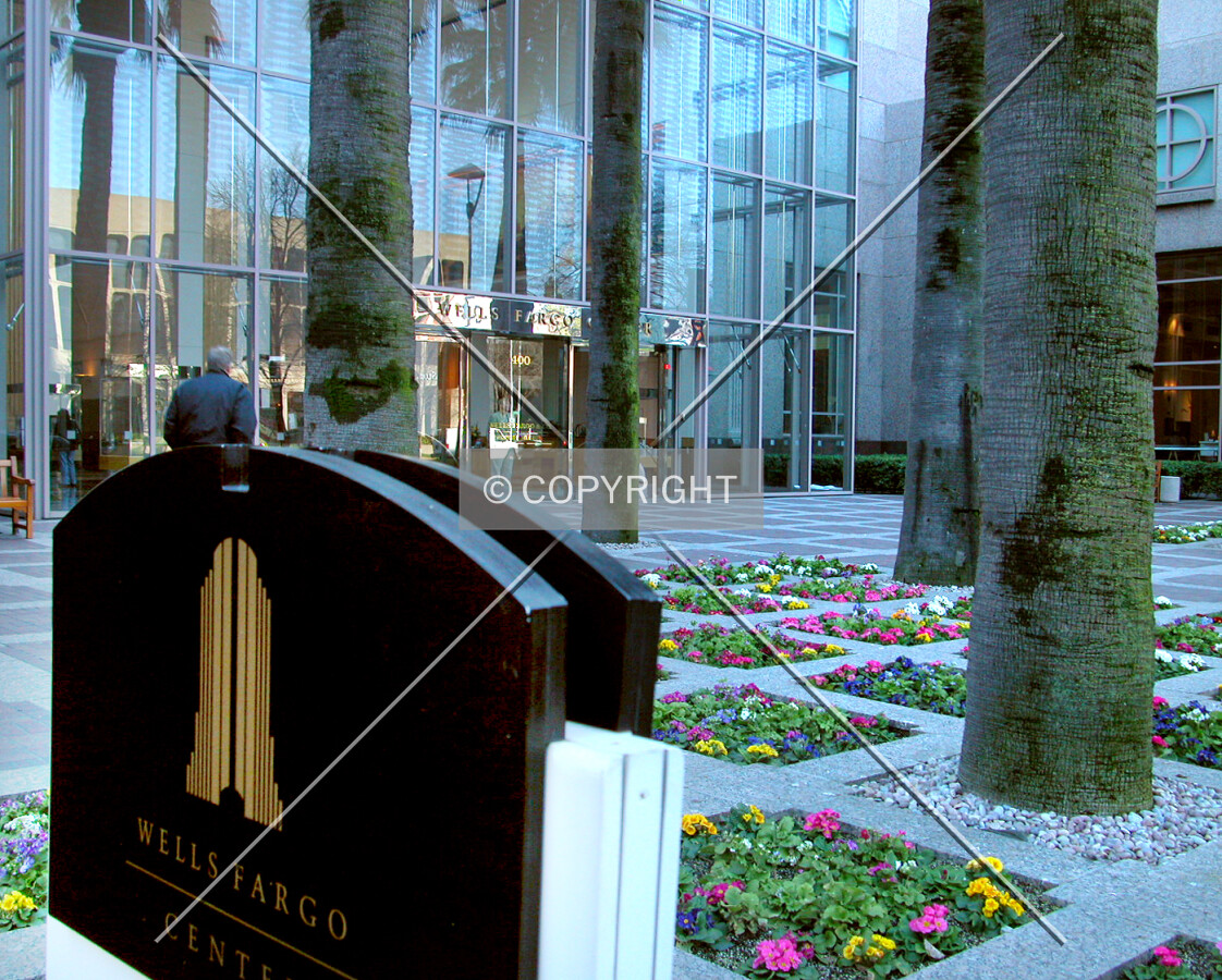 Entrance plaza and sign
