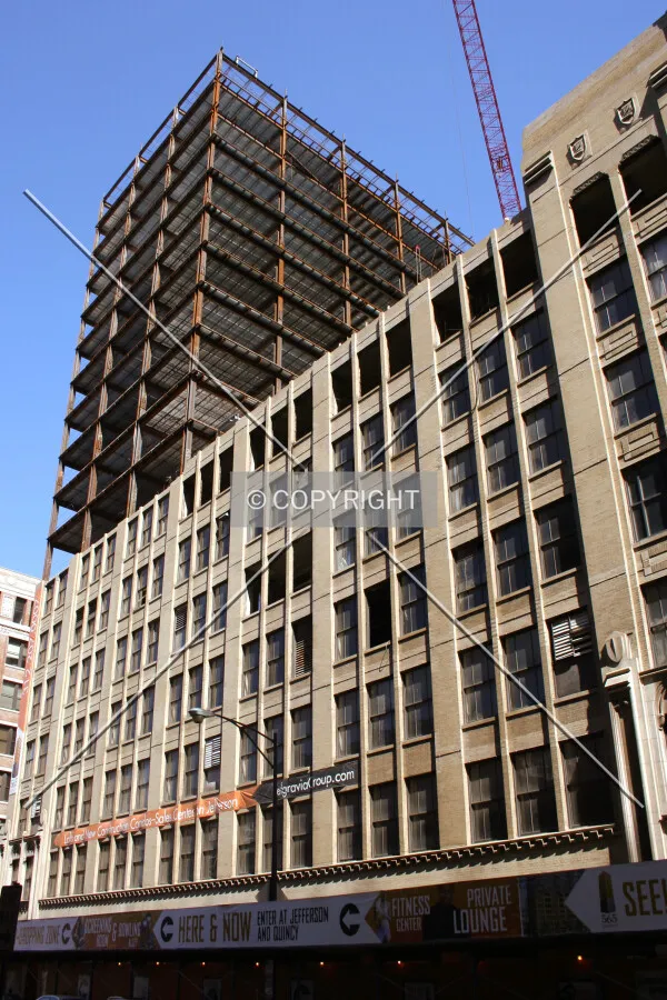 Looking up from the southeast