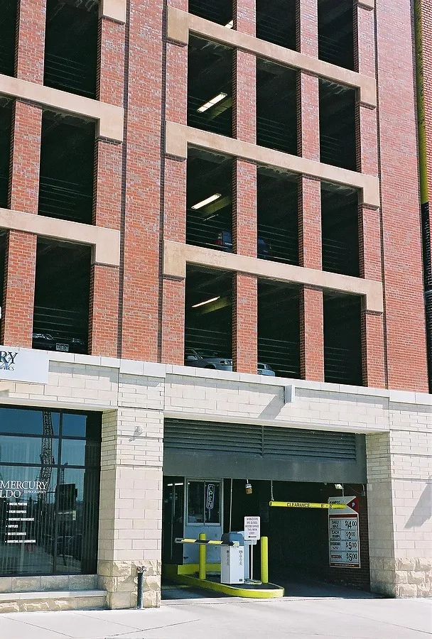 Entrance to parking garage