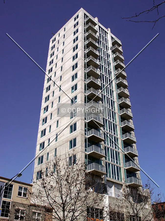 Looking up from the southeast