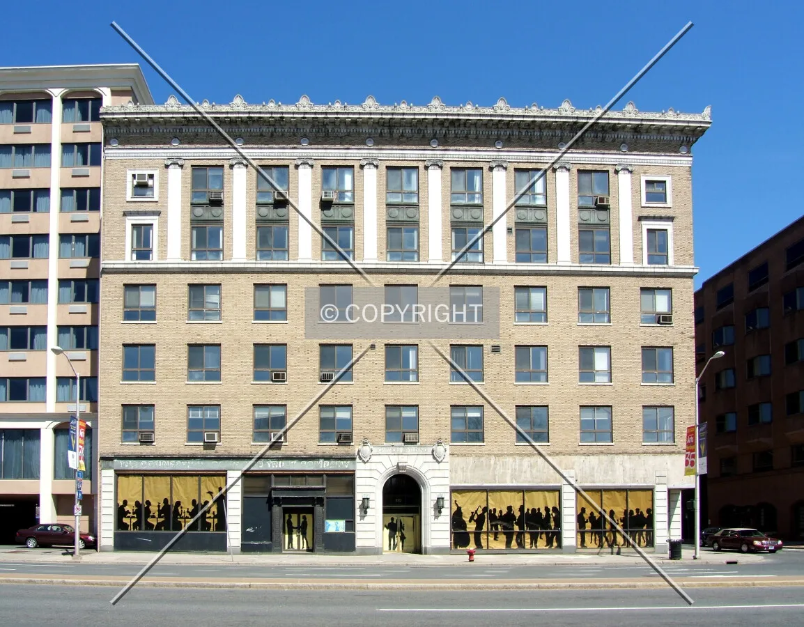View from the southwest across Asylum Street