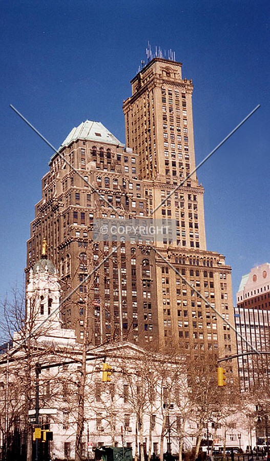 View from the east with the Chamber of Commerce Building on the left
