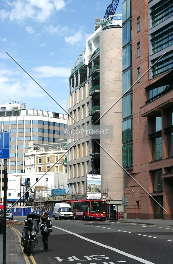 The southeast corner from Holborn Viaduct
