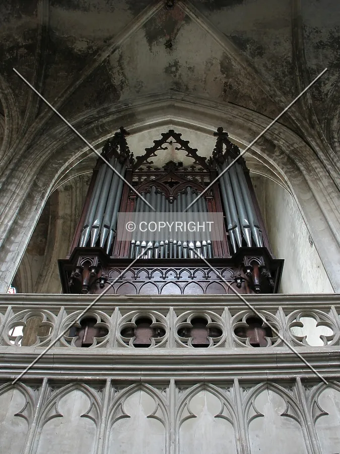Organ at the south side of the nave