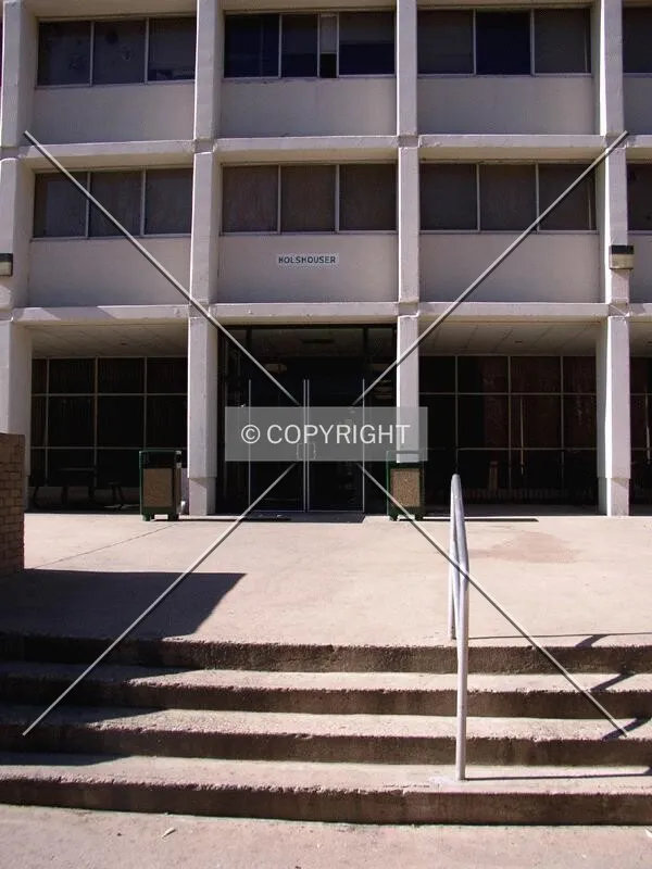 Main entrance on the eastern side of the building