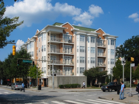 View to the northeast across Church Street