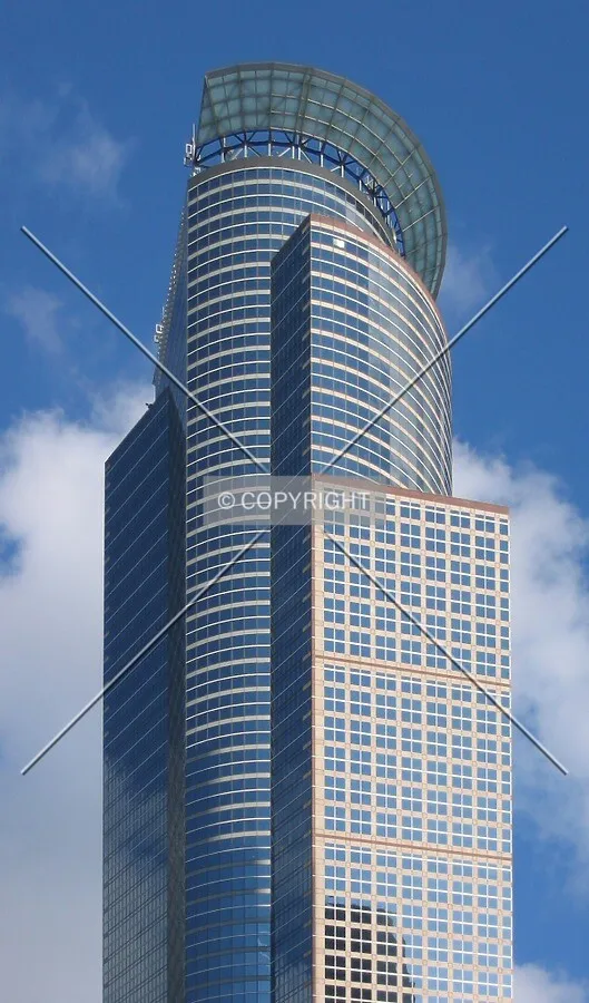 Top floors from the west along 6th Street South