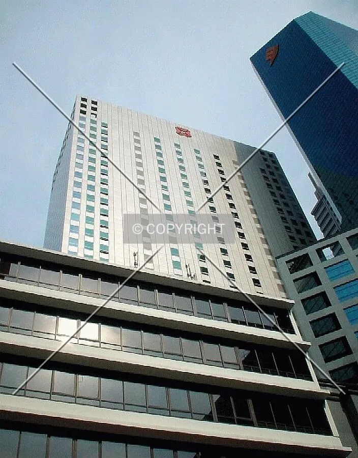 Back facade of tower as seen from Robinson Road