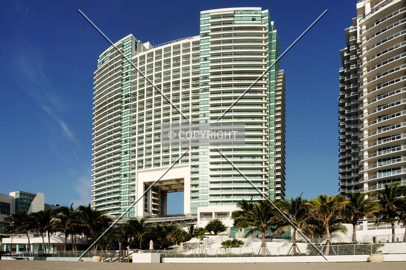View from the northeast across the beach