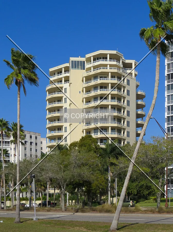 View to the northeast across Bayfront Drive
