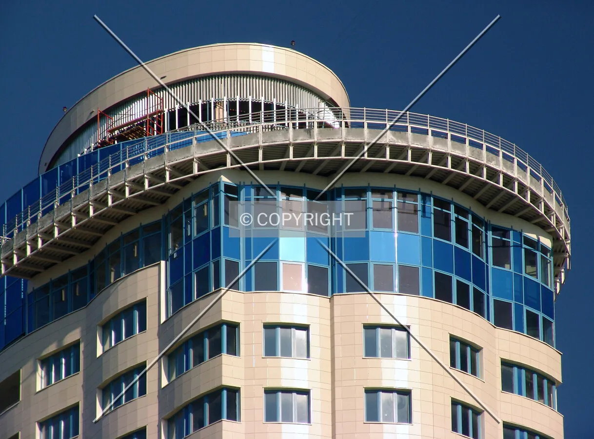 Detailed view of the upper floors