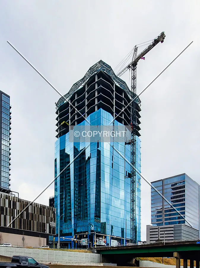 From the northwest during construction; December 26, 2021