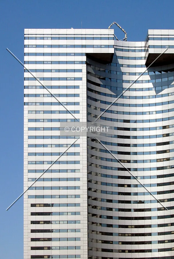The sharp southern facade