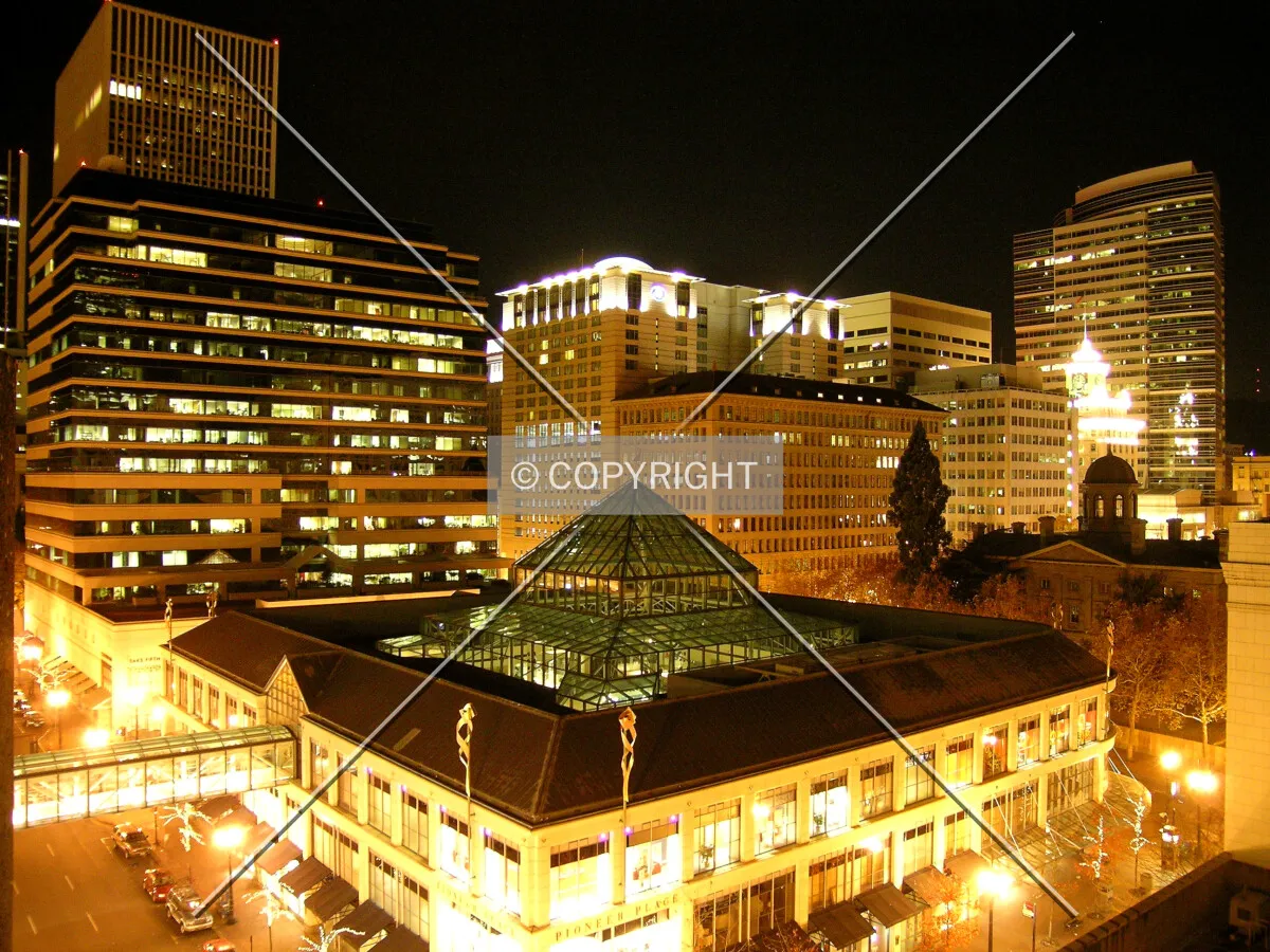 Downtown at night