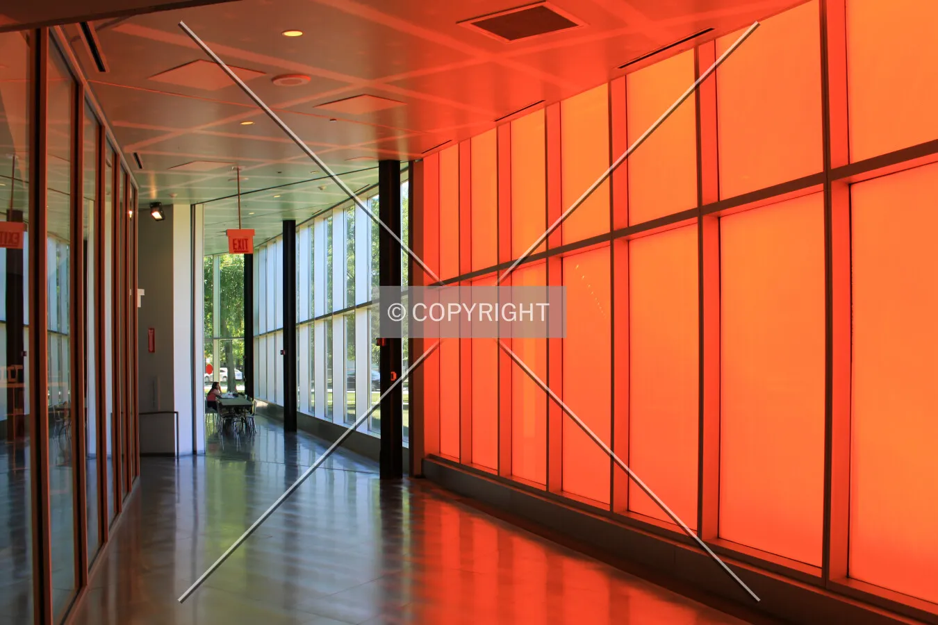 Hallway to the conference room on the west side