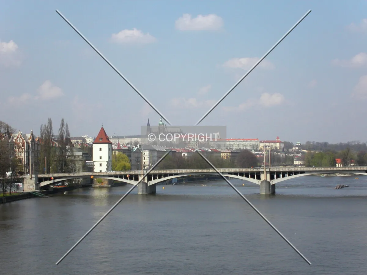 Looking north from Palackeho Bridge