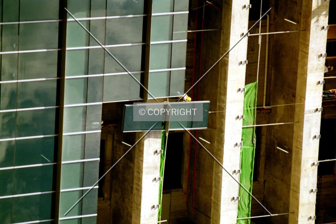 Facade elements are mounted