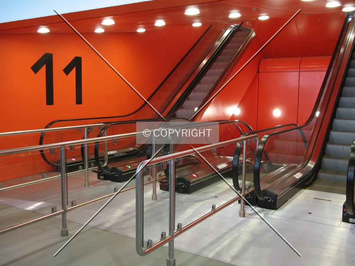 Escalators on the 11th floor