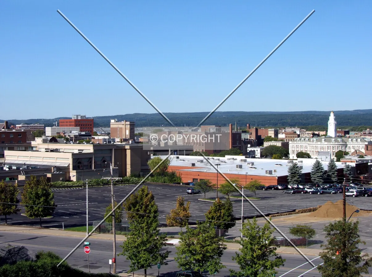 Downtown from the east