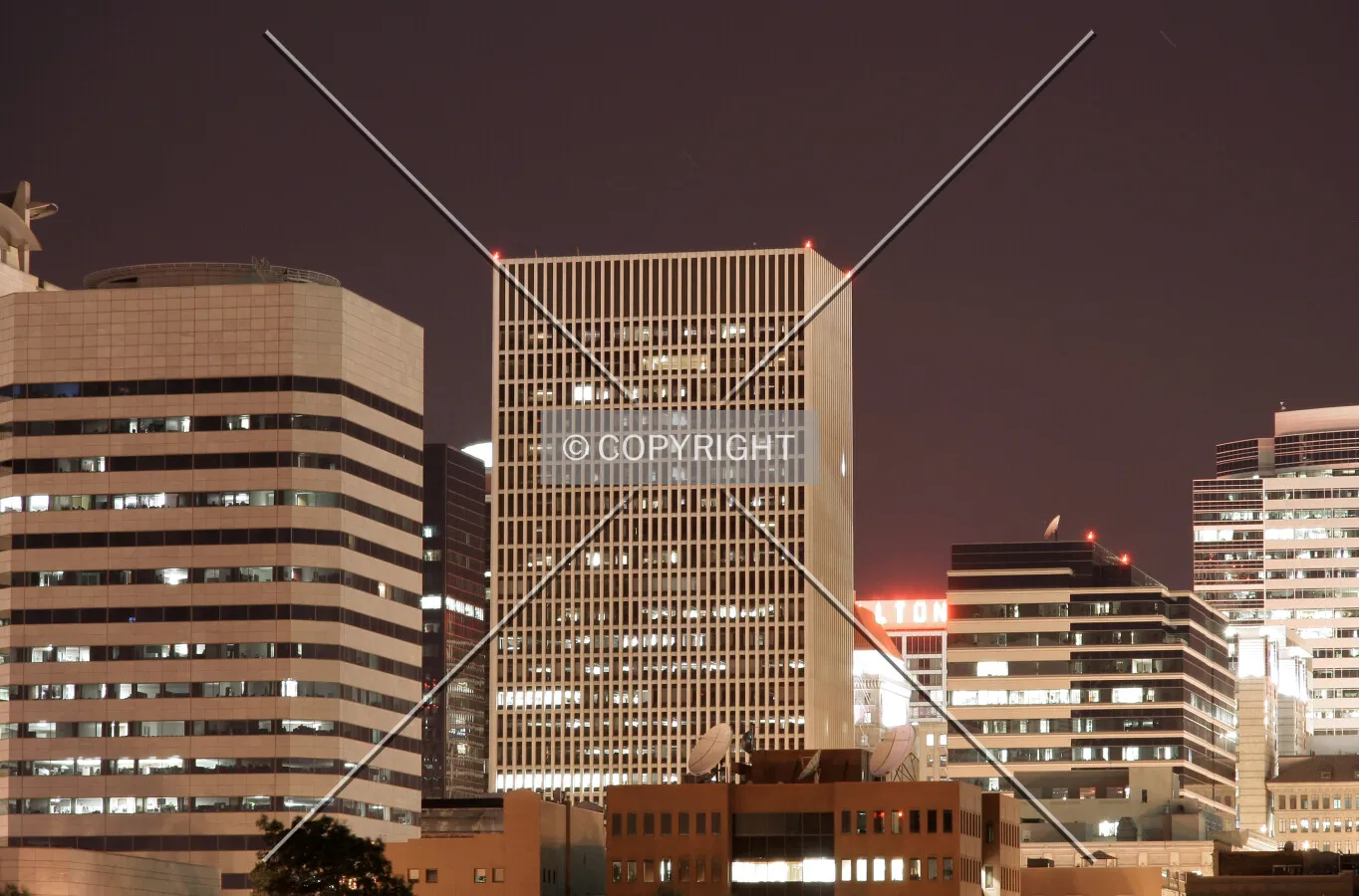 Distant view at night