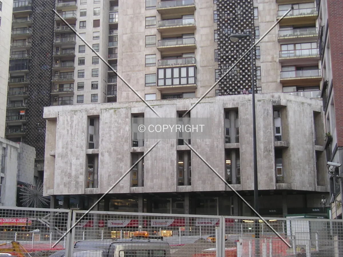 View of the commercial floors at the lower part of the building