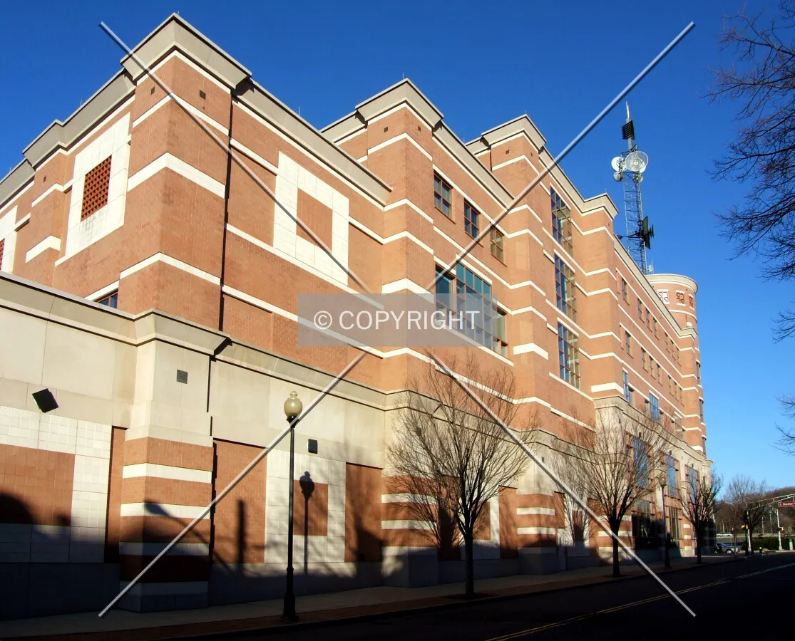 View from the southwest along Front Street
