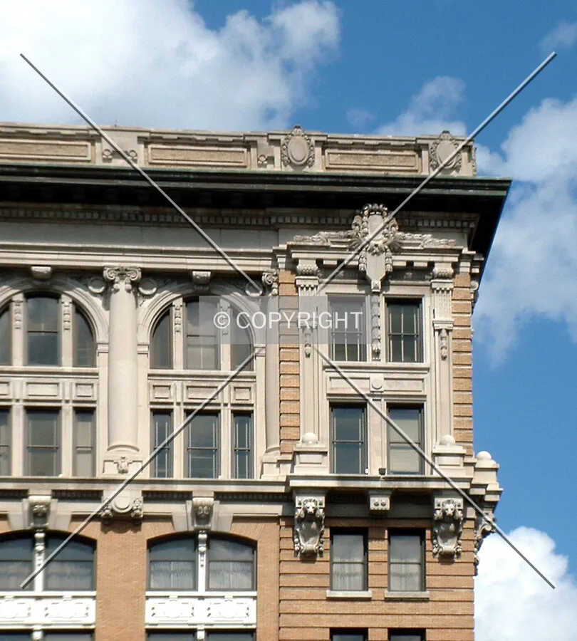 Cornice detail from the southwest