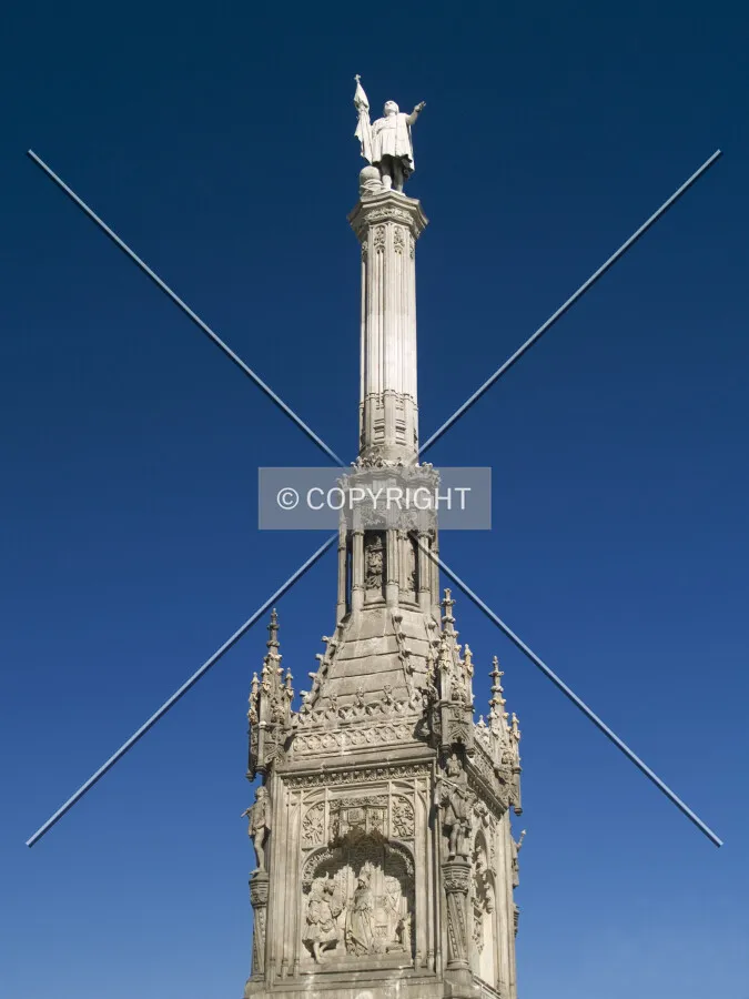 Looking up from the south