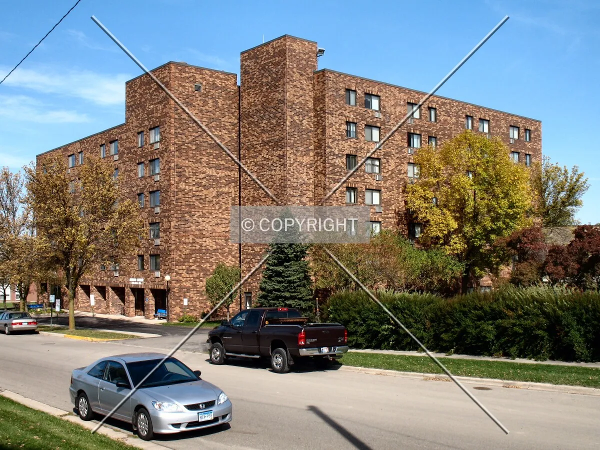 Southwest corner from across Maplehill Drive