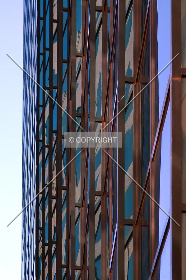 Facade panels on the southwest side
