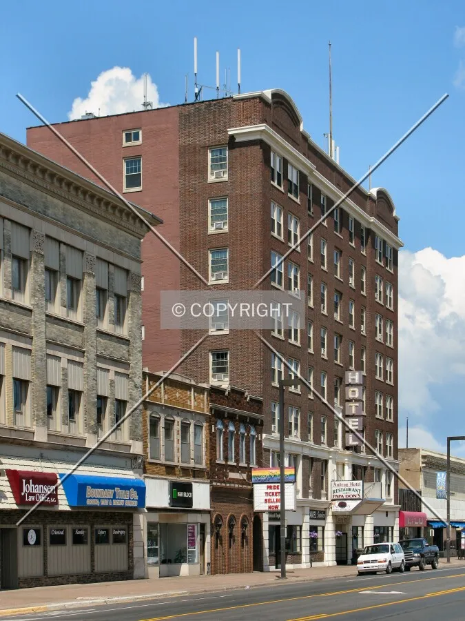 View to the northwest across Tower Avenue