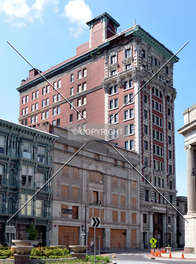 View from the southeast at Court and Chenango Streets