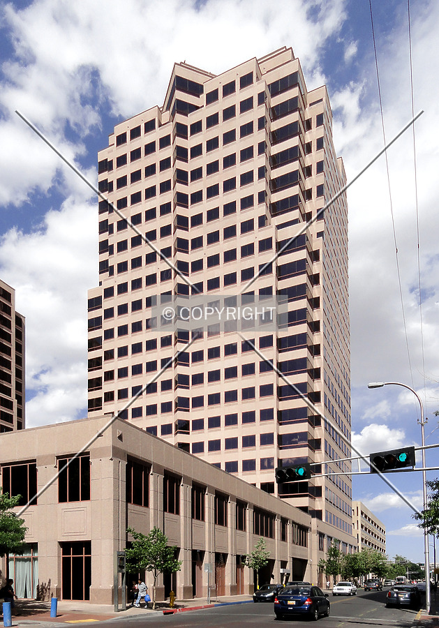 From across Copper Avenue to the west