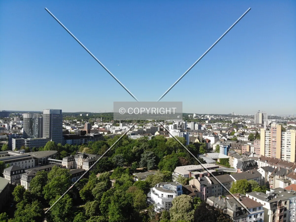 Looking over Offenbach, Hessen, Germany