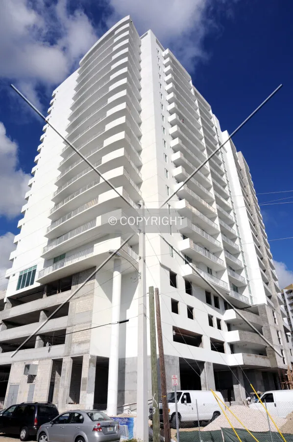Looking up from the southeast