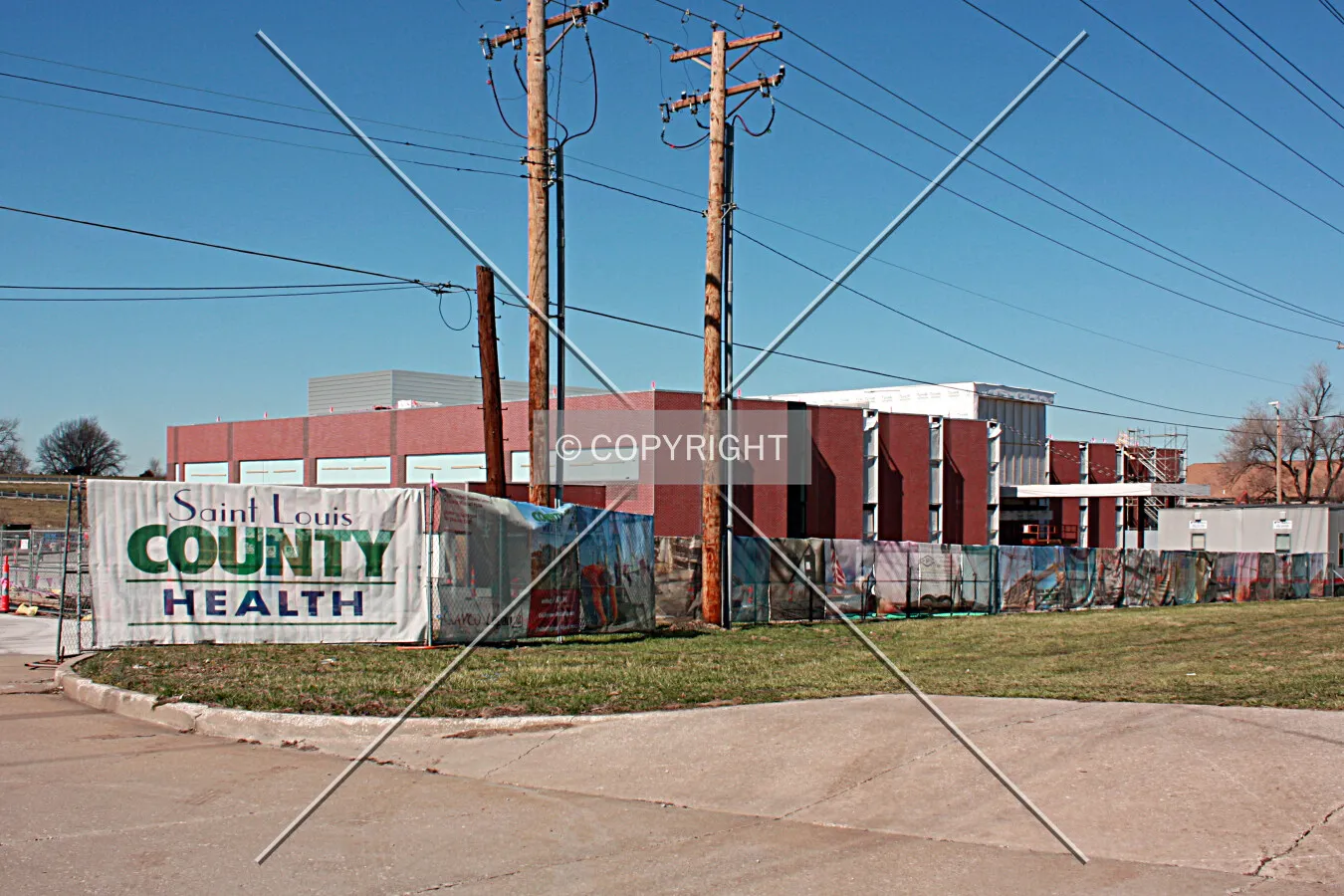 View from the southeast during construction