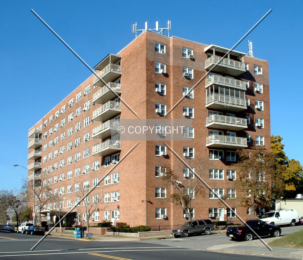 View from the southeast along Broadway