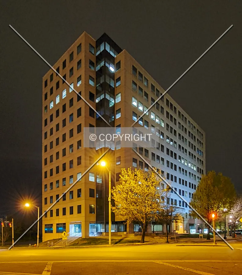 Southwest view at night; March 30, 2020