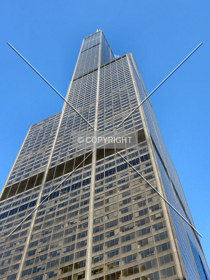 Looking up the west facade