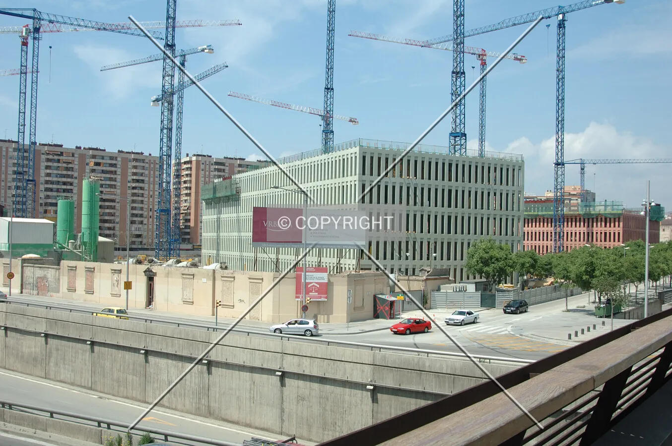 View from a bridge over Gran Via de les Corts Catalanes