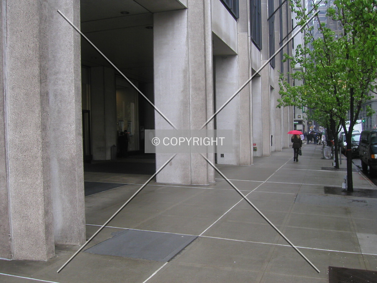 In front of the entrance
