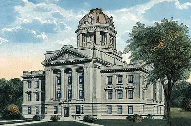 Vintage view from the southeast