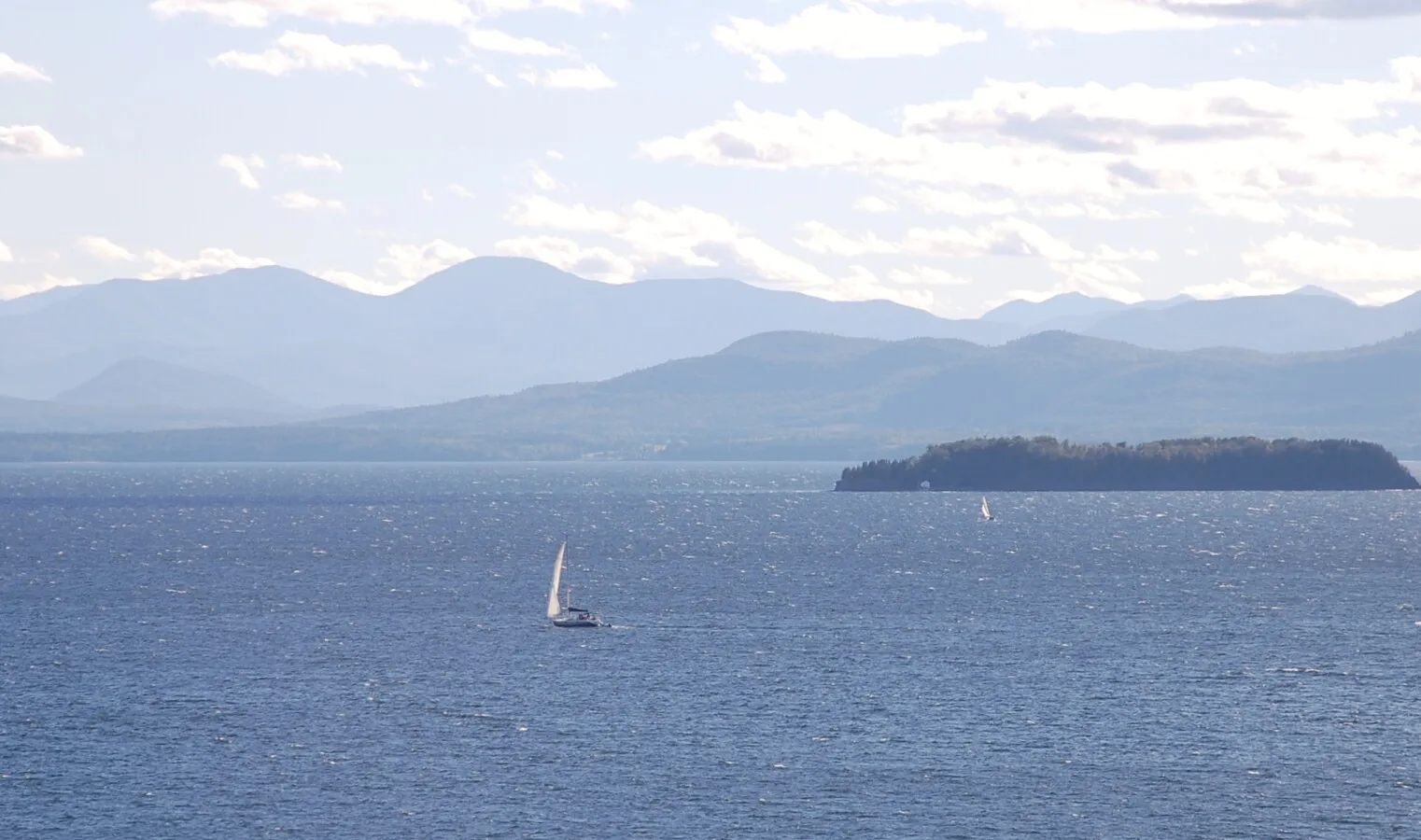 Looking out over Lake Champlain