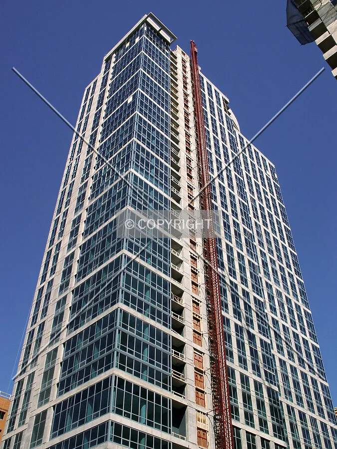 Looking up the southwest corner