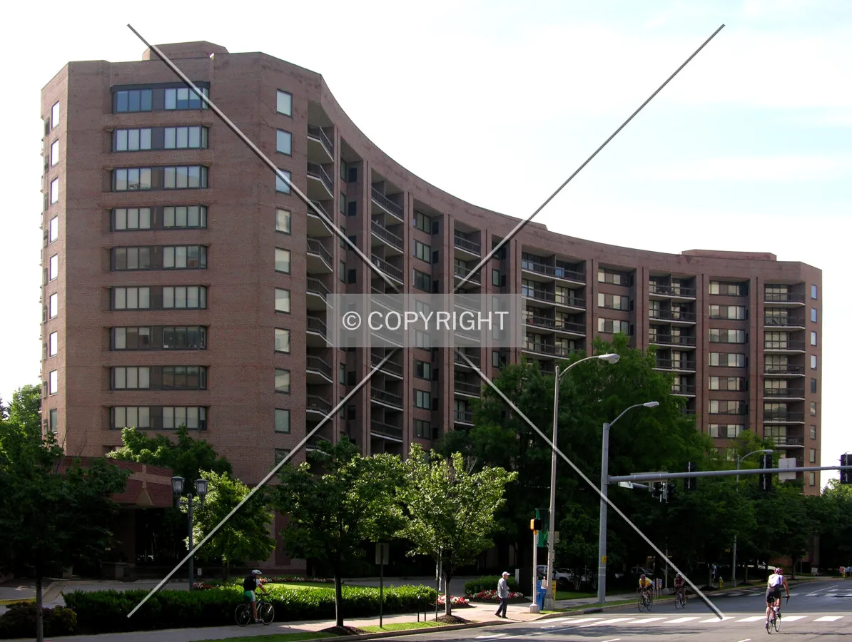 From across Crystal Drive to the northwest