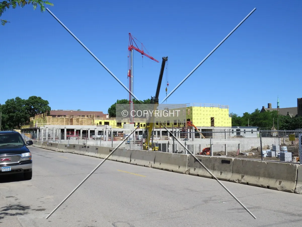 View to the northwest across 5th Street SE