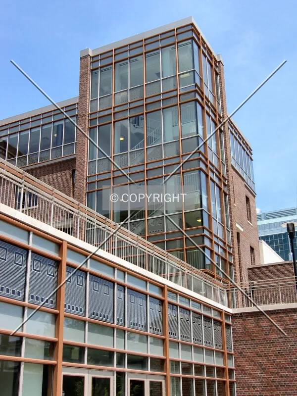 Looking up the southwest corner of the east wing