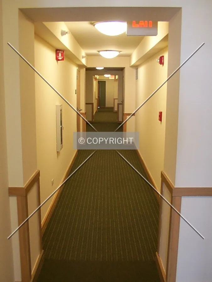 Residential floor hallway